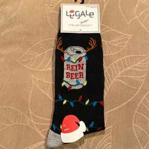 ~Legale~ Rein Beer Christmas Lights Socks